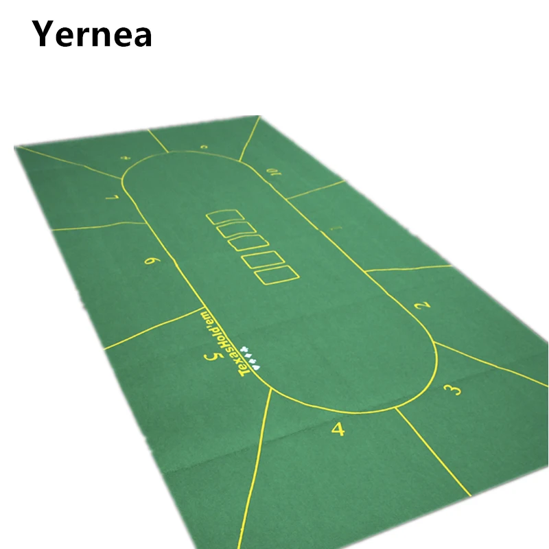 Nuova Tovaglia Da Poker 180*90Cm Texas Hold'Em Layout Di Poker Tovaglia Feltro 10 Giocatori Tappetino Da Poker/Tapis Poker