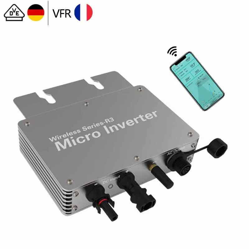 Home Pv 350W 400W Wifi Monitoraggio Plug And Play Sistema Balcone Microinverter Grid Tie Inverter Solare