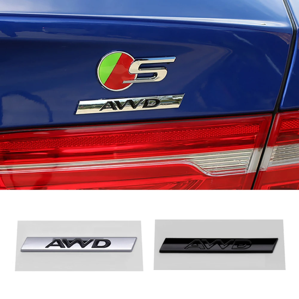 Awd Logo Car Rear Trunk Emblem Sticker Per Jaguar Xf2008 Xf2009 Xjs Xj8 Xtype Xe Stype Auto Body Badge Decalcomania Accessori