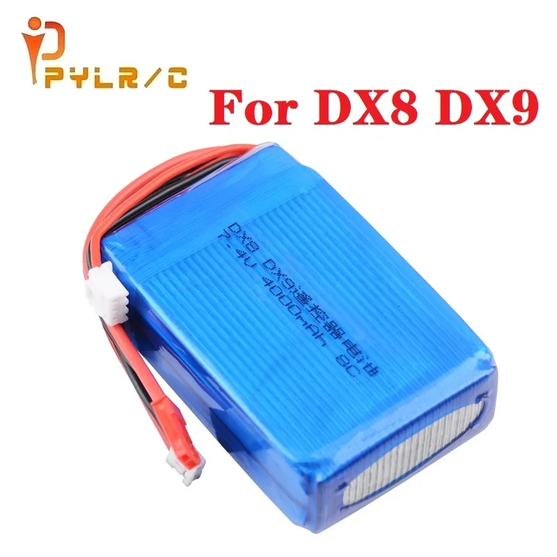 Originale 7.4V 4000Mah 8C Trasmettitore Lipo Batteria Jst Plug Per Spektrum Dx9 Dx8 Dx7 Dx6E Telecomando Trasmettitore Batteria