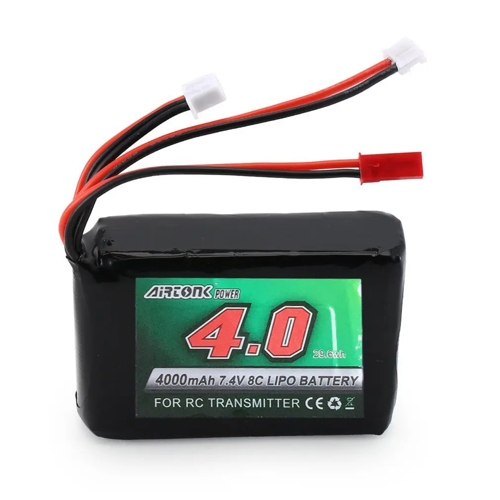 7.4V 8C 4000Mah Trasmettitore Rc Batteria Ricaricabile Trasmettitore Lipo Batteria Per Trasmettitore Spektrum Dx9 Dx8 Dx7 Dx6E