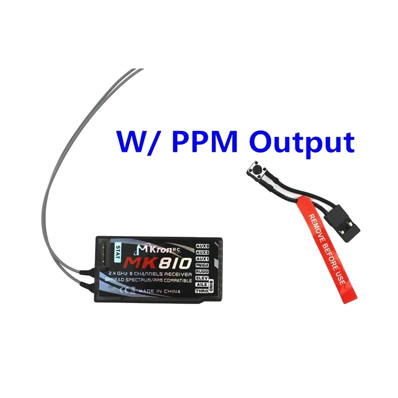 Ricevitore Spektrum Dsmx Mk810 Ar8000 2.4Ghz 8Ch Rc Rx Dsm2 Ricevitore Uscita Ppm Dx6E Dx6I Dx7 Dx8 Dx9 Jr Trasmettitore Walkera