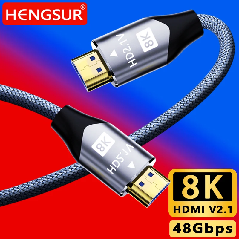 Cavo Hdmi 8K Hdmi 2.1 Wire 4K @ 120Hz 8K @ 60Hz Per Rtx 3080 Earc Hdr Cavo Video Pc Laptop Tv Box Ps5 4K Cavo Compatibile Hdmi