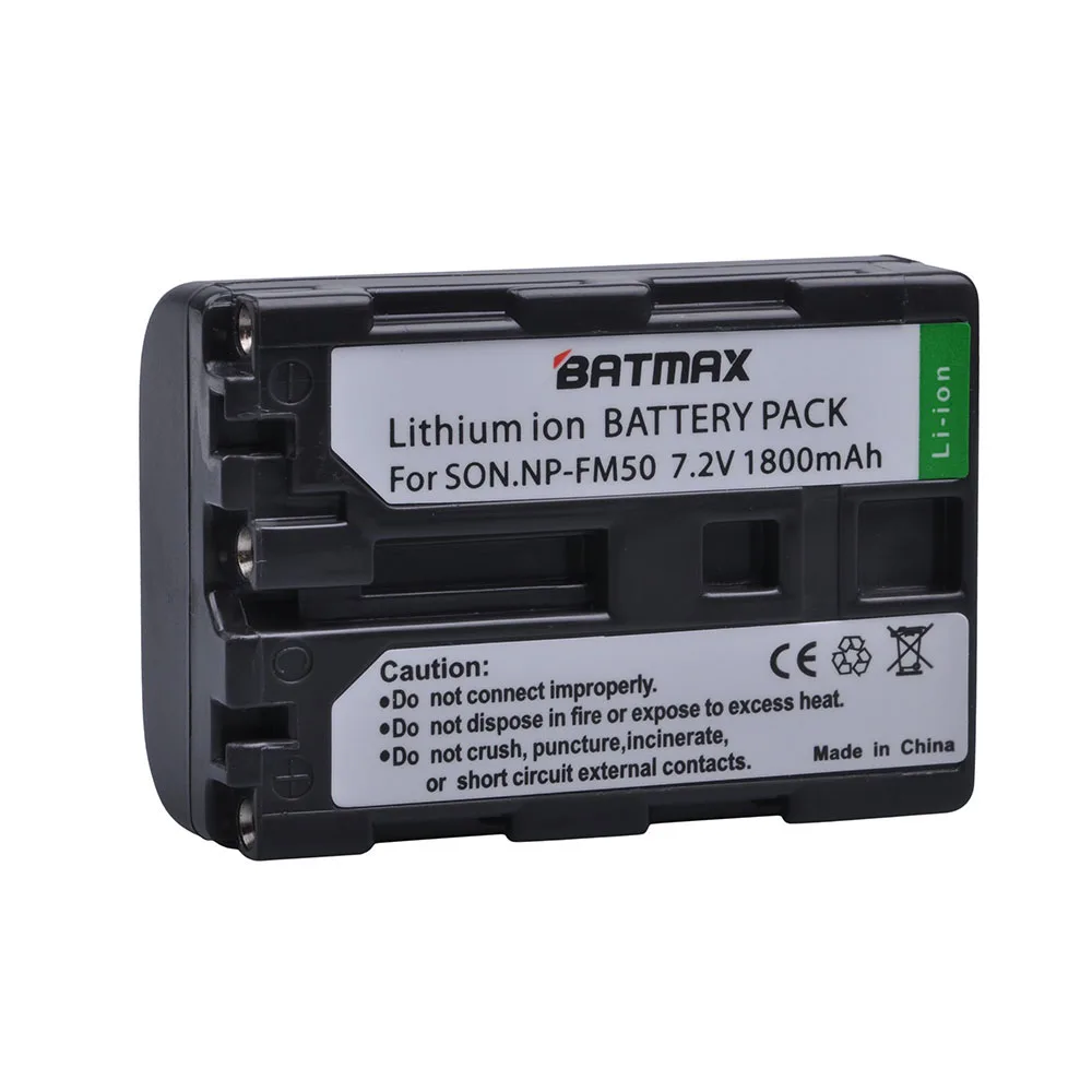 Batmax 1 Pc Np-Fm50 Np Fm50 Npfm50 Batteria Ricaricabile Per Sony Alpha A100 Dslr-A100 A100K Trv408 Dcr-Pc105 Fm30 Fm50 Fm70 Fm90