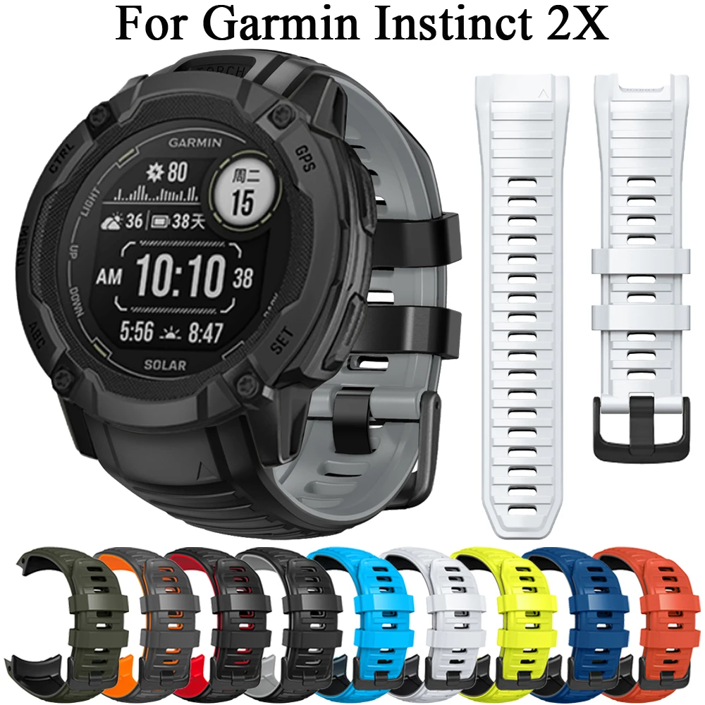 Per Garmin Instinct 2X Solar Soft Silicone 26Mm Cinturini Per Smartwatch Cinturino A Sgancio Rapido Per Cinturino Garmin Instinct 2X