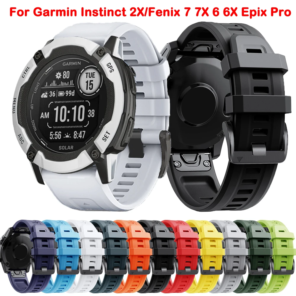 Cinturino Quickfit 22Mm 26Mm Per Garmin Instinct 2X Solar Correa Per Garmin Fenix 7 7X Solar 6 6X Epix Pro 5 5X Cinturino Per Bracciale