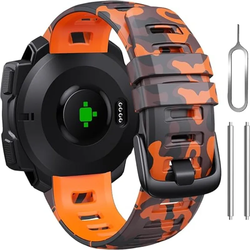 Runcool Garmin Instinct Camouflage Strap, Garmin Instinct 2/Instinct Esports/Solar/Tide/Tactical Strap