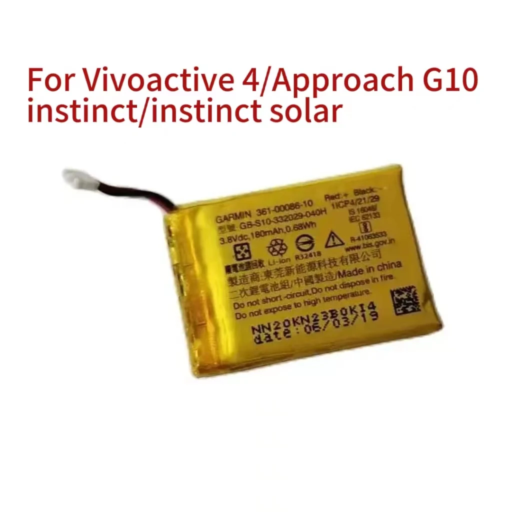361-00086-00 / 361-00086-10 Batteria Per Garmin Vivoactive 4/Approach G10/Instinct/Instinct Sostituzione Della Parte Della Batteria Solare