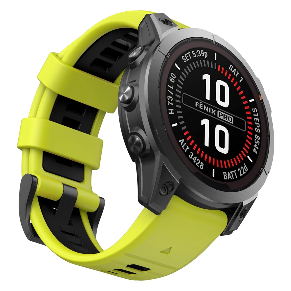 Cinturino In Silicone Bicolore Per Garmin Per Garmin Fenix 7X 7 Solar/6X 6 Pro 5 5X Plus 3 Band Per Epix Pro Gen 2 Quickfit 22Mm 26Mm