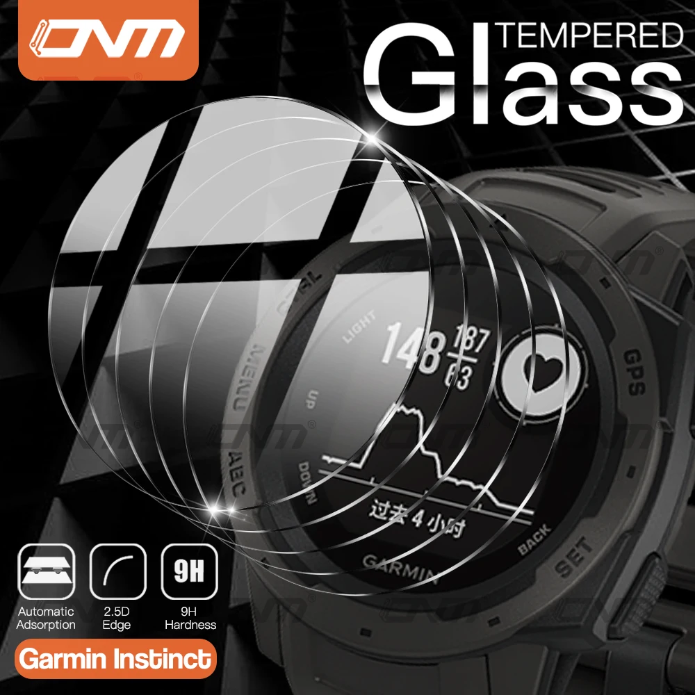 Vetro Temperato Premium 9H Per Garmin Instinct Sports / Esports Edition / Solar / Marq Golfer Pellicola Proteggi Schermo Ultra-Hd