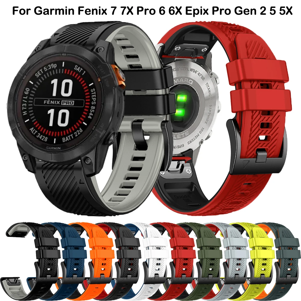 22 26Mm Cinturino Per Garmin Fenix 7X 7 6 6X Pro 5 5Xplus Cinturino In Silicone Correa Per Garmin Epix Pro Gen 2 Instinct 2X Solar Band