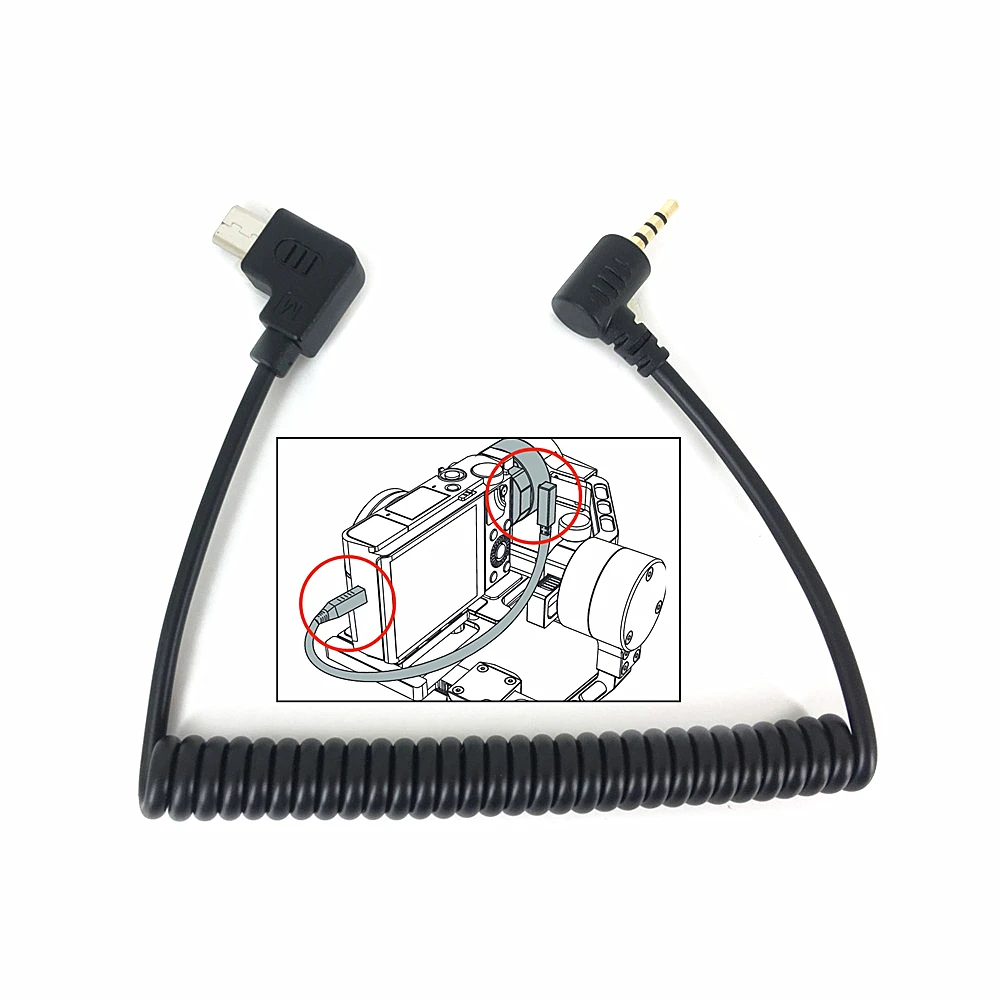 Cavo Di Controllo Remoto Da Micro Usb A 2.5Mm L1 Per Zhiyun Crane 2 Plus Crane-M Weebill-S Panasonic Gh3 Gh4 Gh5 Zw-Ctia-002