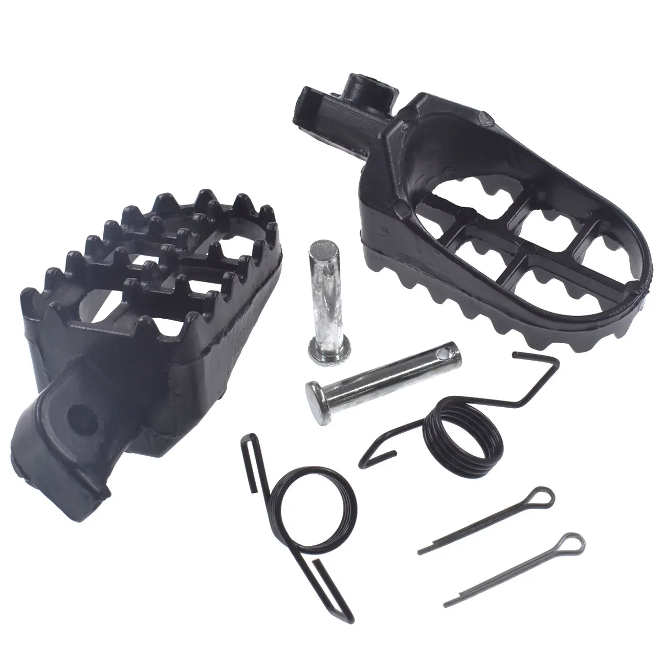 Pedane Dirt Bike Poggiapiedi L & R Nero Per 1987-2013 Kawasaki Klr650 Yamaha Pw50 Pw80 50 Pit Dirt Bike Honda Xr