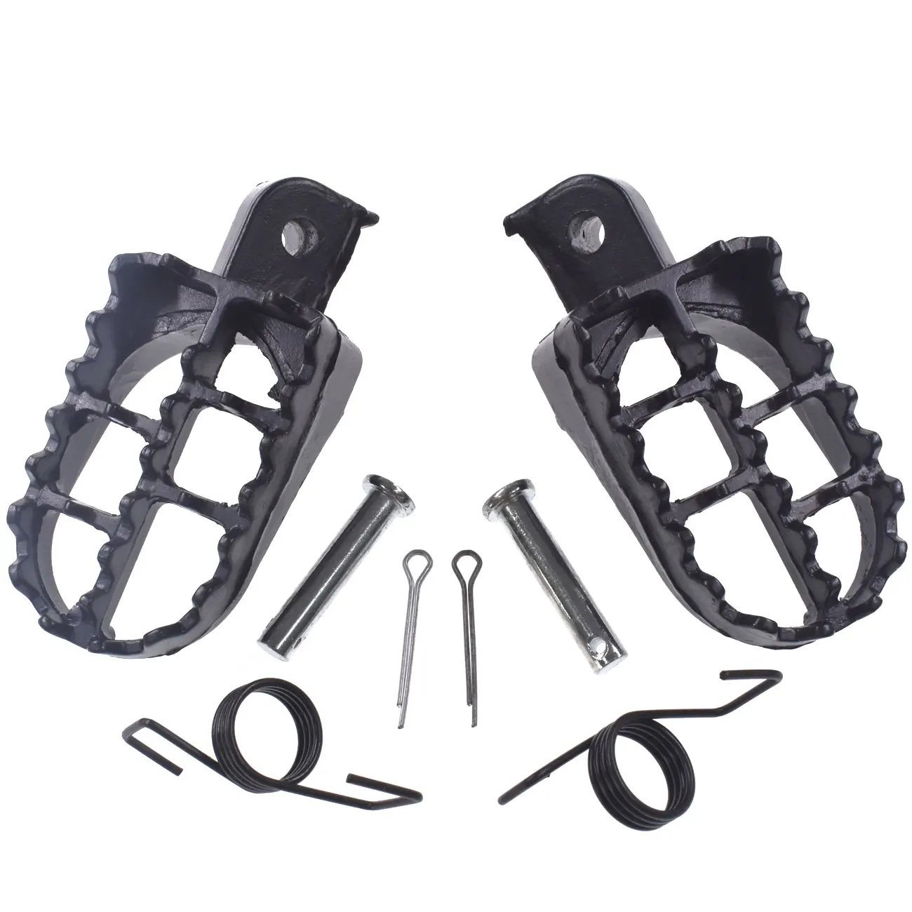 Sdhus Black Pedane Dirt Bike Poggiapiedi L & R Per 1987-2013 Kawasaki Klr650 Yamaha Pw50 Pw80 50 Pit Dirt Bike Honda Xr