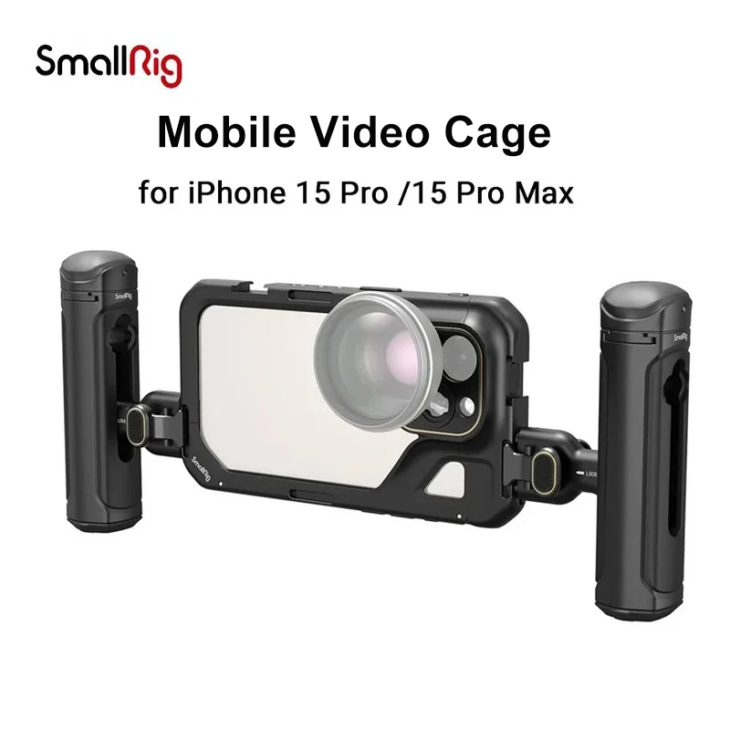 Smallrig Mobile Video Cage Kit Per Iphone 15 Pro/15 Pro Max Smartphone Cage Per Iphone 15 Pro/15 Pro Max Per Videoing Vlogging
