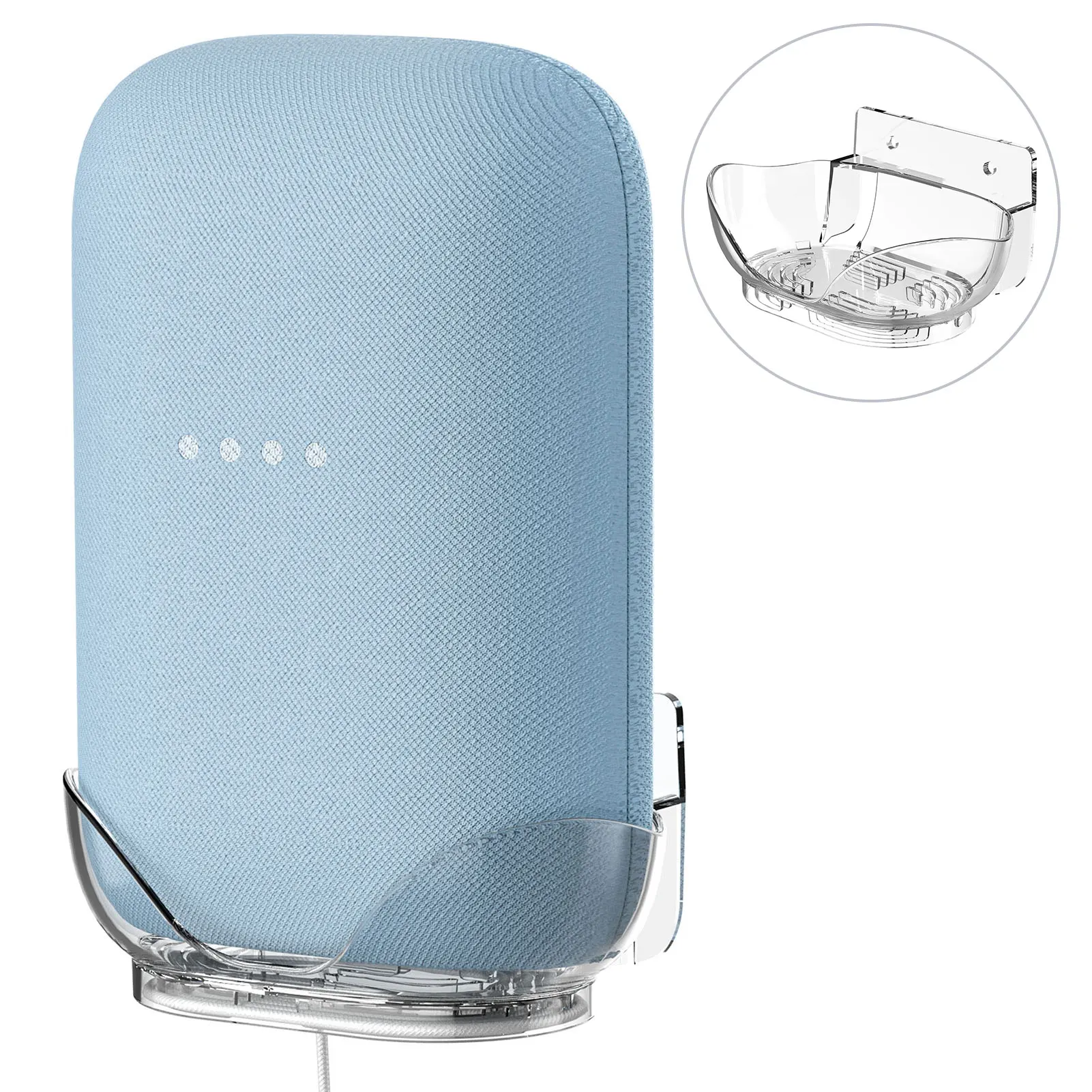 Per Google Nest Supporto Per Montaggio A Parete Audio Staffa Da Tavolo Trasparente Per Smart Home Speaker Nest Audio Supporto Per Montaggio A Parete S