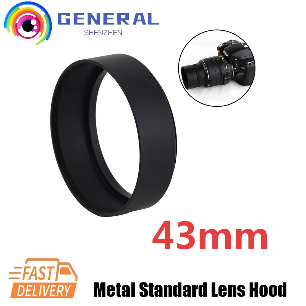 43 43Mm Metallo Standard Paraluce Vite-In Per Canon Nikon Sony Panasonic Lumix Pentax Olympus Samsung Nx500 Slr Accessori