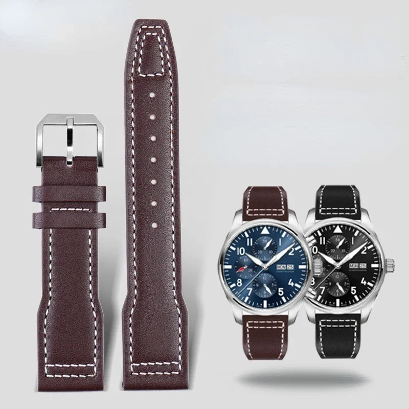 Per Iwc Pilots Little Prince Watch Iw327004/Iw377714 Mark16/17/18 Cinturino In Pelle Portoghese 20 21Mm Cinturino Da Uomo Cinturino Da Polso