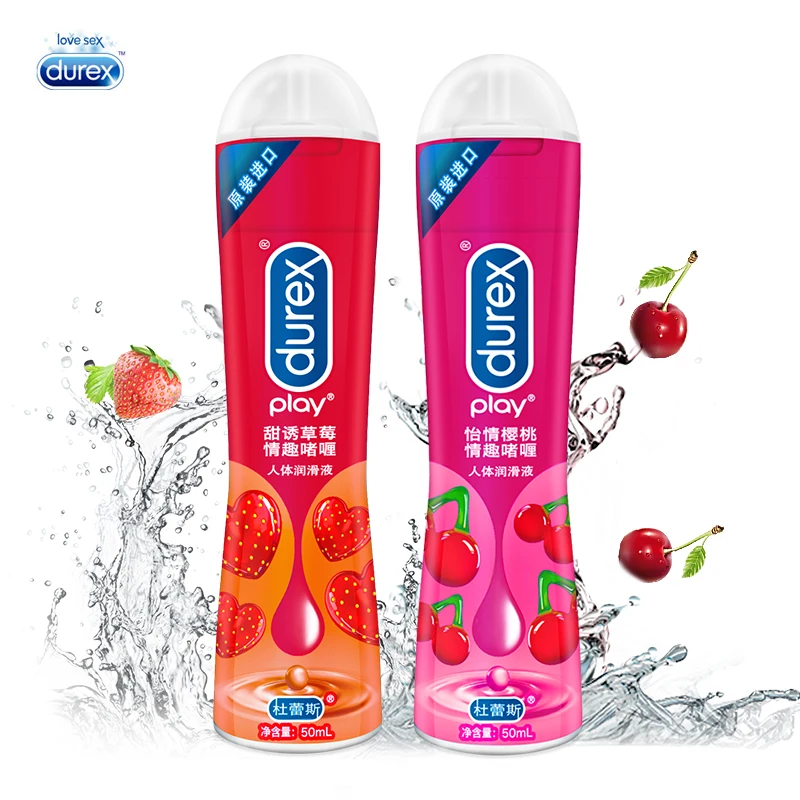 Durex Lubrificante Ciliegia Fragola Aromatizzato Lubrificante Sessuale A Base D'Acqua Gel Per Pene Olio Per Massaggio Vaginale Per Coppie Negozio Di P
