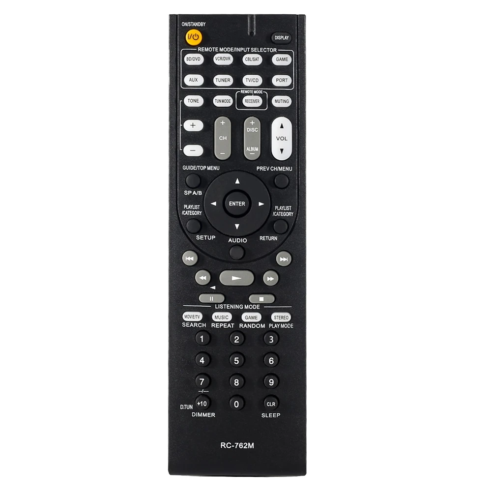 Sostituzione Telecomando Rc-762M Per Ricevitore Av Onkyo Ht-R380 Ht-R290 Ht-R390 Ht-R538 Tx-Sr308 Ht-S3400 Ht-Rc230