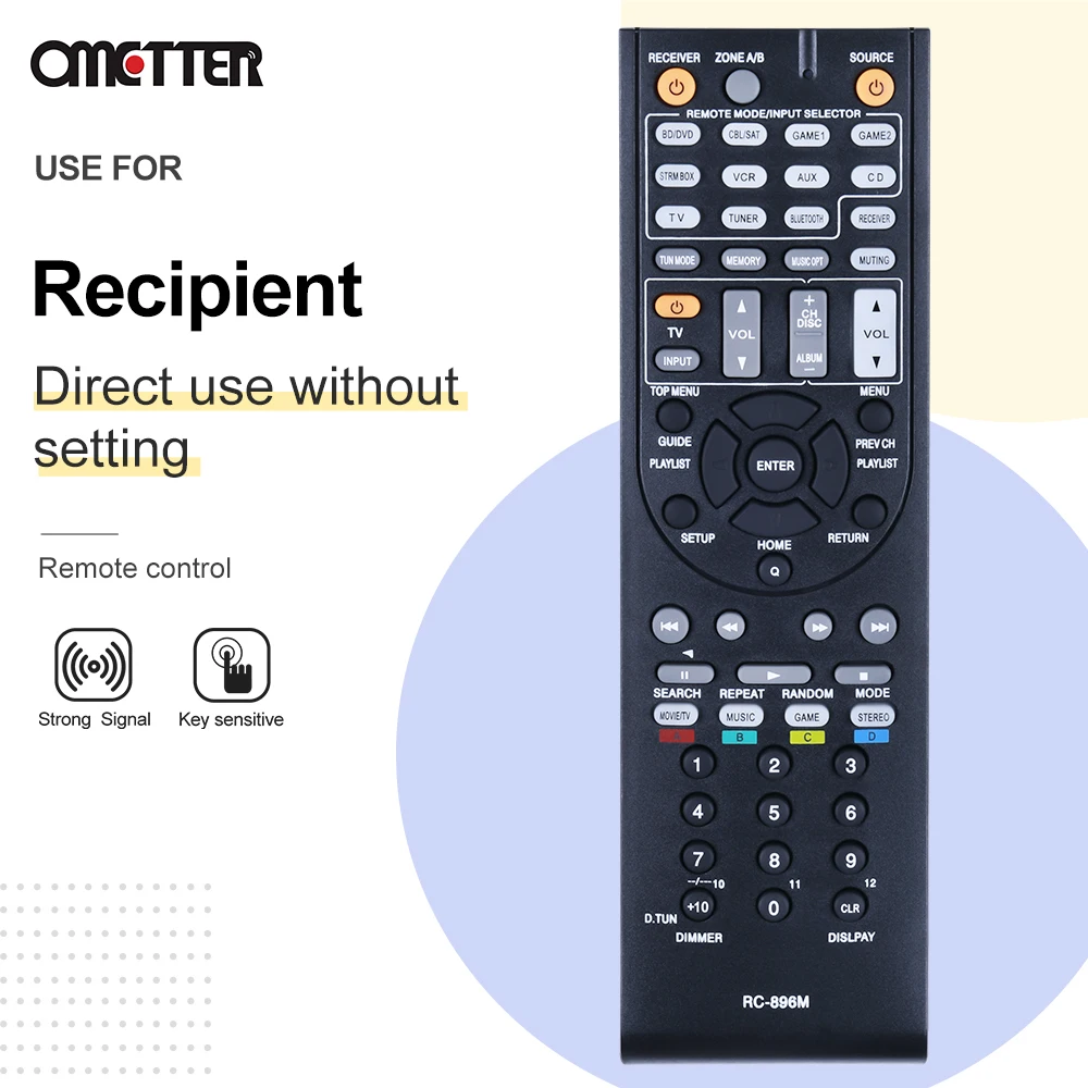 Rc-896M Rc-865M Nuovo Per Onkyo Parts Ricevitore Av Telecomando Ht-S5600 Ht-Rc330 Tx-Sr309 Tx-Nr509 Tx-Sr608 Tx-Sr508 Tx-Sr703