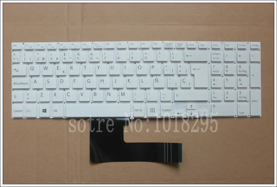 Tastiera Spagnola Per Sony Vaio Svf152 Svf153 Svf1541 Svf1521K1Eb Keyboard Keyboard Svf1521V6E Bianco Sp Tastiera Del Computer Portatile