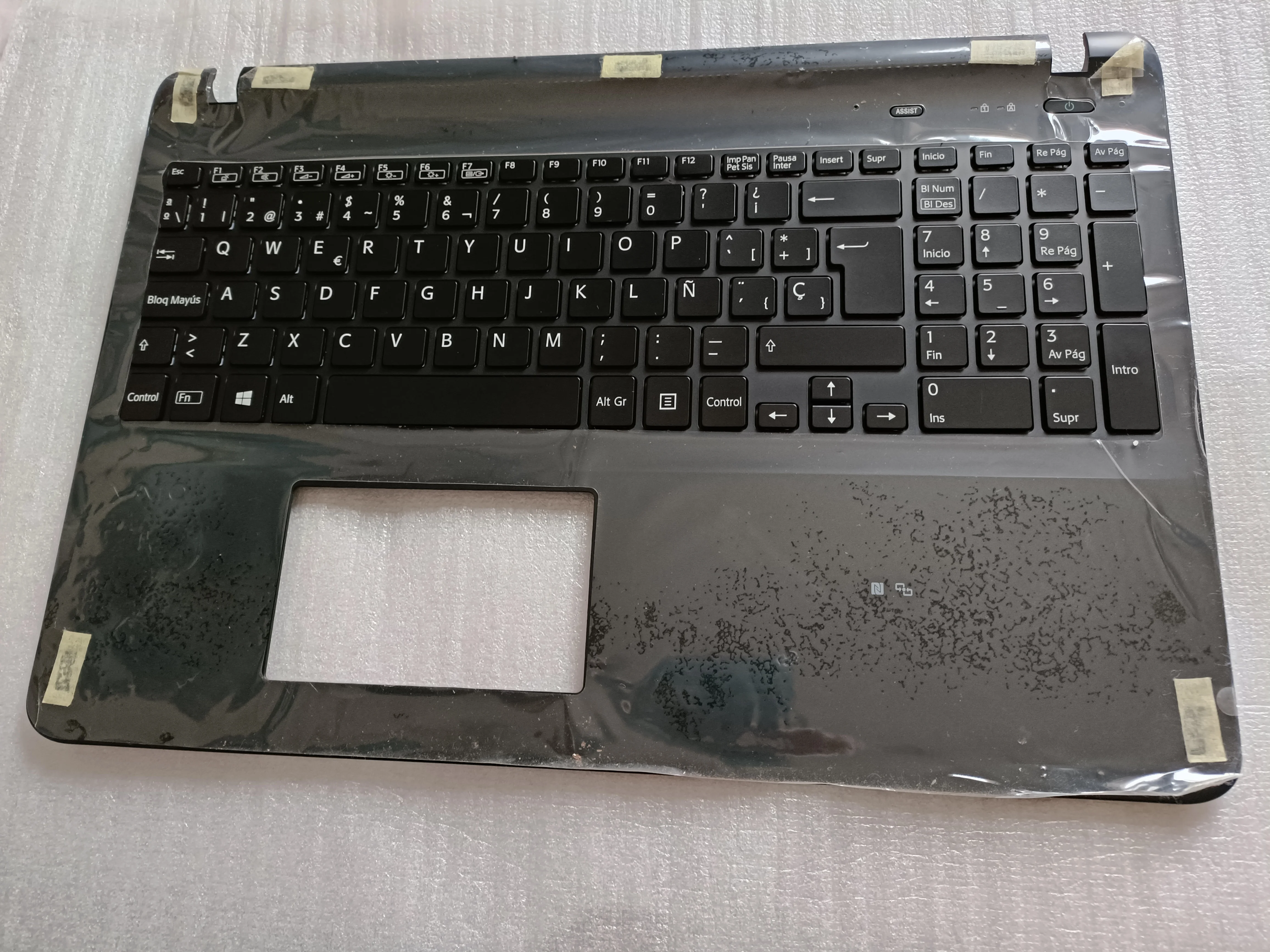 Nuovo Per Sony Vaio Svf152 Svf153 Svf154 Muslimatexplaur Laptop Palmrest Sp/Spagna Tastiera Nera Con Retroilluminazione