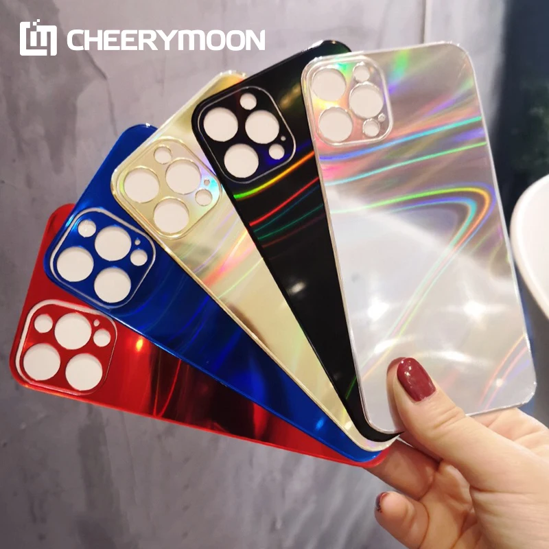 Dropshipping Aurora 5 Colori Posteriore Nano Plexi Glass Per Iphone 12 11 Pro Max Mini Xr Se2 Xs Iphone7 8 Plus Pellicola Protettiva Posteriore