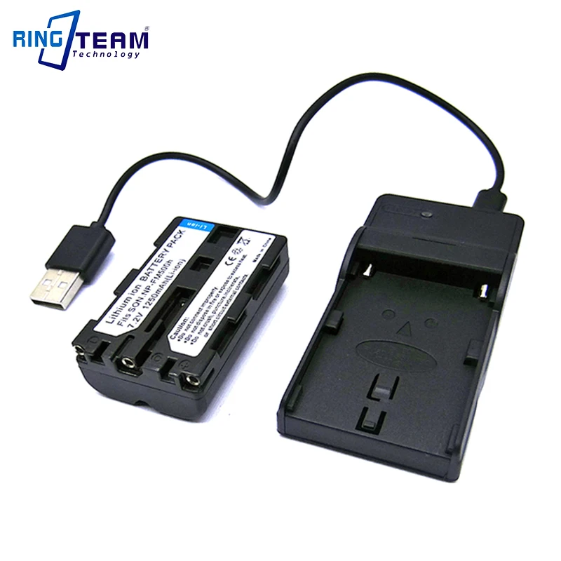 Np Fm500H Np-Fm500H Batteria E Caricatore Usb Per Fotocamere Digitali Sony Alpha Slt-A57 Slt-A58 Slt-A77 Slt-A99 A580 A700 A850 A900