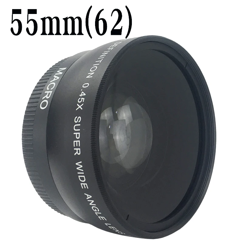 Obiettivo Grandangolare Da 55Mm 0,45X + Obiettivo Macro Per Fotocamera Sony Alpha A77 A280 A290 A380 A390 A580 A590 Dslr