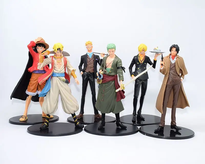 6 Pz/Set Anime One Piece Treasure Cruise World Journey Rufy Ace Sanji Marco Roronoa Zoro Pvc Action Figure Model Toys Doll Gift