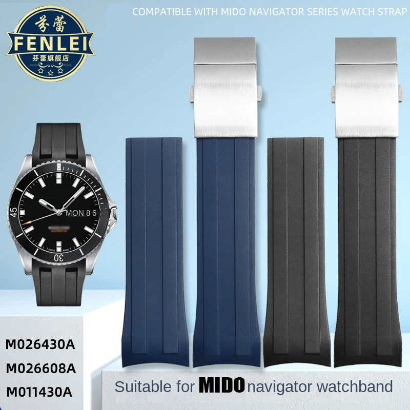 Cinturino In Silicone Per Mido Navigator Ocean Star Caliber 80 M026430A M026608A Starfish M011430A Per Cinturino In Gomma Citizen 22Mm