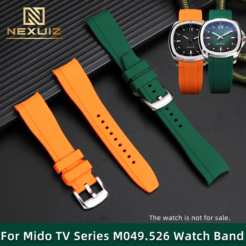 Cinturino In Silicone Curvo Da Uomo Per Mido New Multifort Series Tv M049.526 Cinturino 22Mm Cinturino Con Fibbia A Farfalla Warerproof