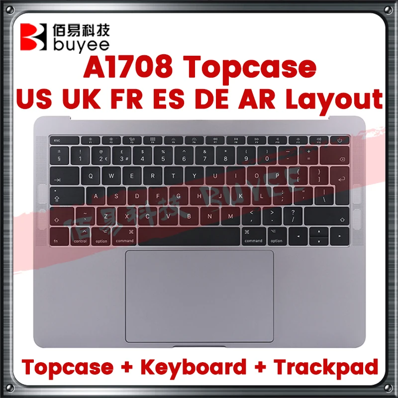 Topcase Originale A1708 Per Macbook Retina Pro 13 "A1708 Palm Rest Us Uk Francese Spagnolo Tedesco Arabo Tastiera Retroilluminata Trackpad