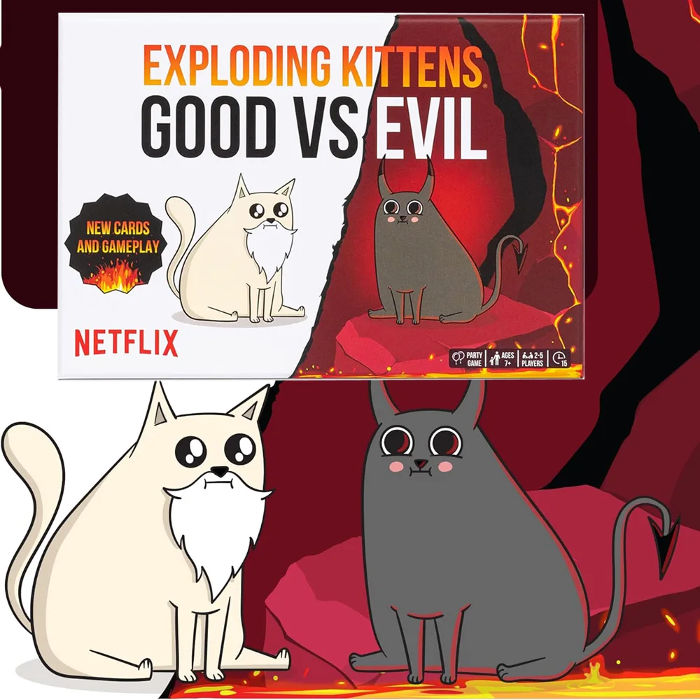 Exploding Kittens Good Vs. Evil Netflix Series Imploding Kittens Barking Kittens Streaking Zombie Kittens Bears Vs Babies Card