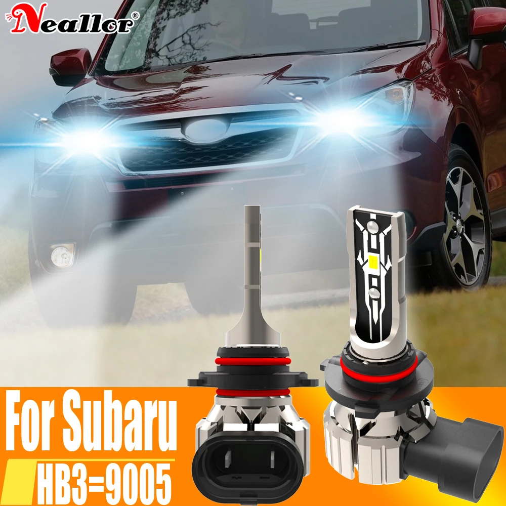 2X Hb3 Led Headlight Canbus 9005 Lampadina Per Auto Ad Alta Potenza 6000K Lampada A Diodi A Luce Bianca 12V 55W Per Subaru Impreza Outback Xv Forester
