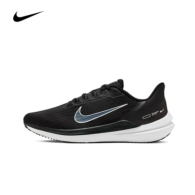 Scarpe Da Corsa Da Uomo Originali Nike Zoom Winflo 9 Sneakers Basse Nere Traspiranti Dd6203-001