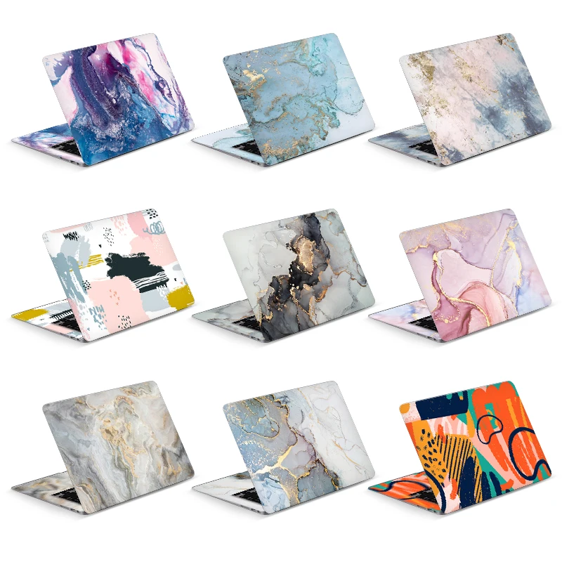 Adesivi Per Laptop Universali In Marmo Cover Skin Skin In Vinile 2 Pezzi Decorare Decal 13.3 "14" 15.6 "17.3" Per Macbook /Lenovo/Asus/Hp/Acer