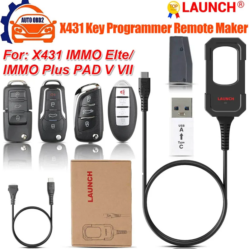 Avvia X431 Key Programmer Remote Maker Con Set Di 4 Chiavi Strumenti Di Programmazione Immo Funziona Con X431 Immo Elite X431 Plus X431 Xprog 3
