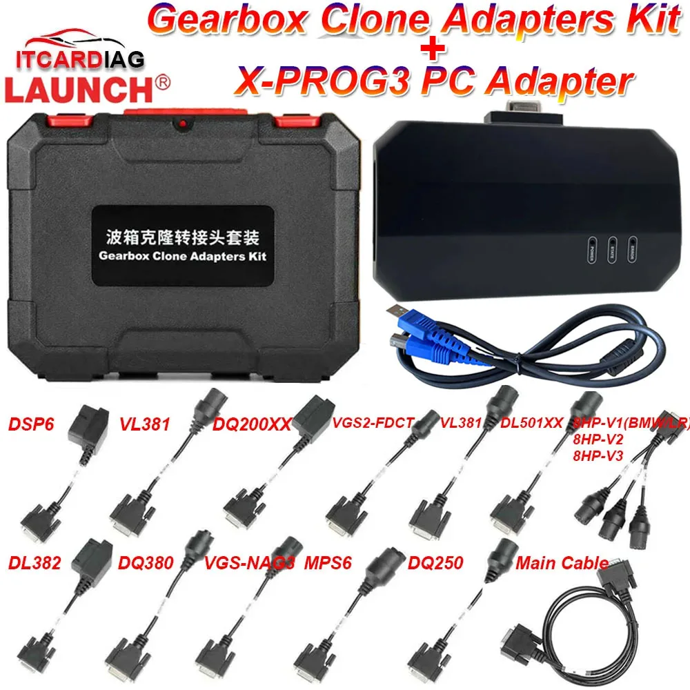 Avvia X431 X-Prog3 Pc Adapter Pc Tool & Gearbox Clone Connectors Kit Pacchetto Per Xprog3 Xprog-3 Key Programmer Ecu Read Write
