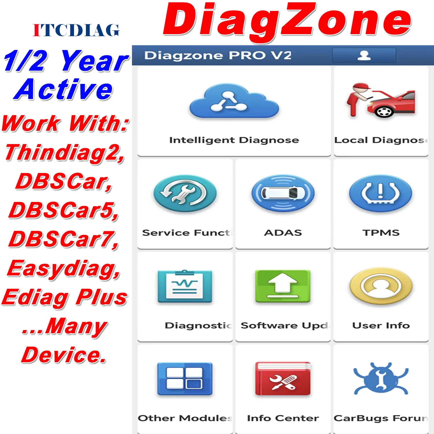 Dz Diagzone Pro Attivazione Per X431 Dbscar5 Dbscar Vii Thinkdiag2 Thinkcar Pro Ediag Plus Launch Golo Pro
