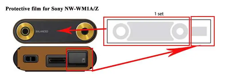 Pellicola Protettiva Superiore E Inferiore Per Sony Walkman Nw-Wm1A Wm1A Nw-Wm1Z Wm1Z