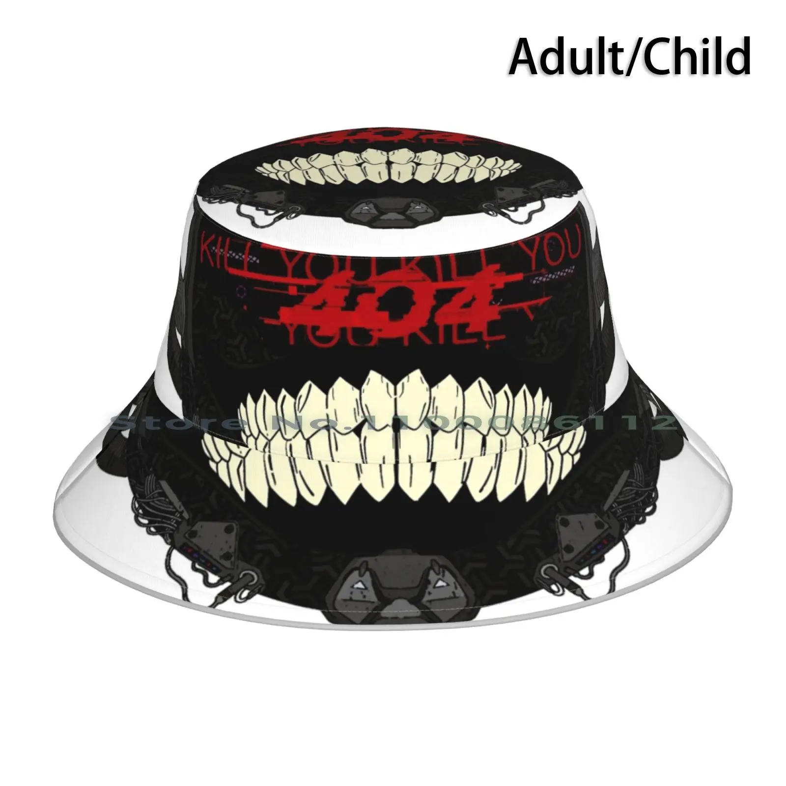 Sm1L3 Cappello A Secchiello Cappello Da Sole Art Cybernetics Android Retro Distopico 80S Robot Netrunner Neuromancer Estetico Virus Fixer 404