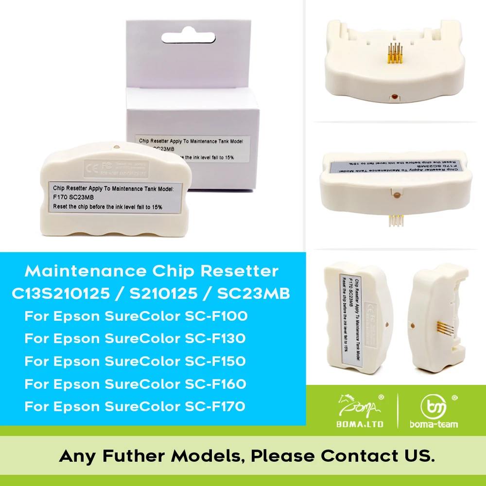 Chip Resetter Per Epson Surecolor F170 F100 F130 F160 Sc-F100 Sc-F130 Sc-F160 Sc-F170 Stampante Sc23Mb Serbatoio Di Manutenzione