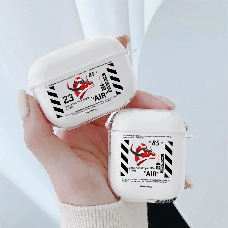 Hot Off Scarpe Sportive Custodia Per Auricolari Di Marca Per Airpod 2 1 Sneakers Etichetta Bianca Scatola Di Ricarica Bluetooth Wireless Per Airpods P