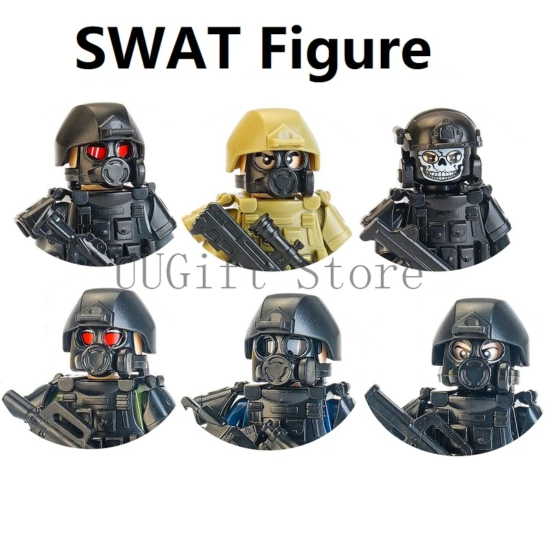 Ww2 Military War Swat City Police Soldier Building Block Mini Action Figure Toys
