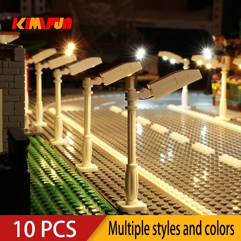 10Pcs 0.8Mm Pin Rgb Led Building Blocks Lampada Usb Fai Da Te Lampione Città Elettrica Decorare 1X1 Mattone Compatibile Tutti I Marchi