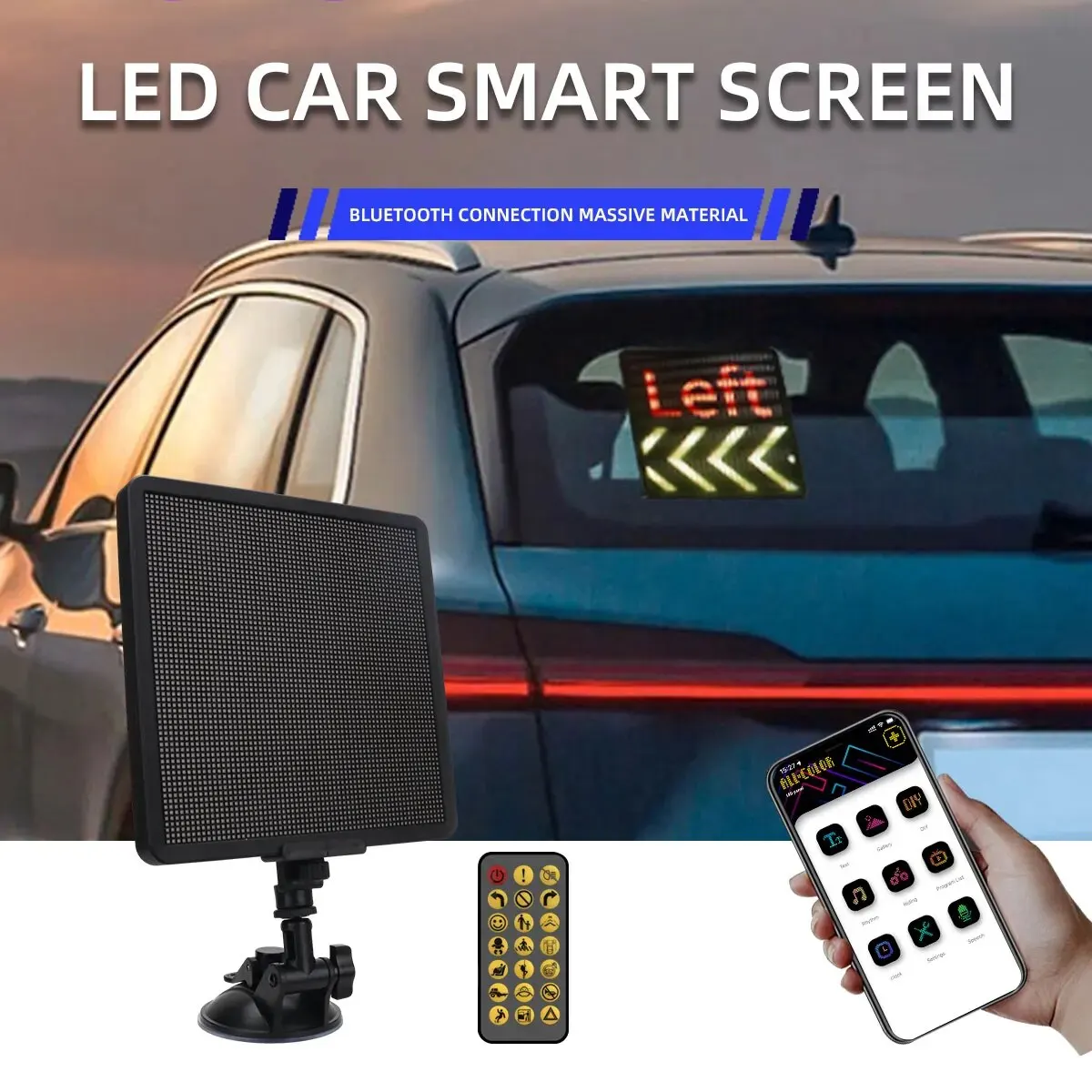 Fai Da Te Car Led Sign Smart Led Mobile Phone App Control Matrix Pixel Panel Lamp Schermo Di Visualizzazione Del Parabrezza Decorazione Automatica Led