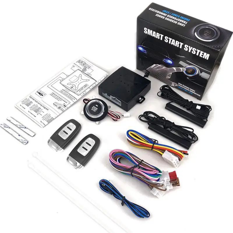 Allarme Auto Con Avvio Automatico Push One Button Auto Start Stop Keyless Entry System Smart Key Remote Start Kit Accessori Automobilistici