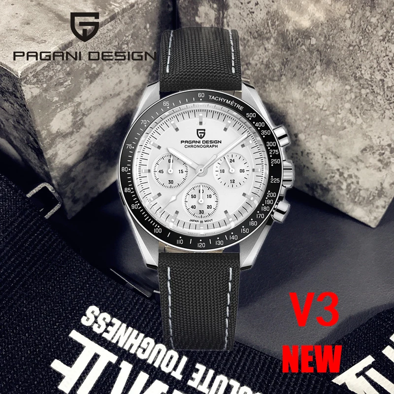 Pagani Design Moon Watches Men 2023 Top Brand Multifunzione Cronografo Orologio Al Quarzo Per Uomo Sport Orologio Zaffiro Impermeabile